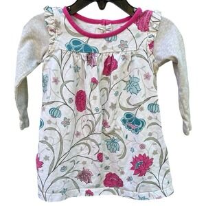 Tea Collection Baby‎ Girl 12–18M Floral Long Sleeve Dress Top Ruffle Cottagecore
